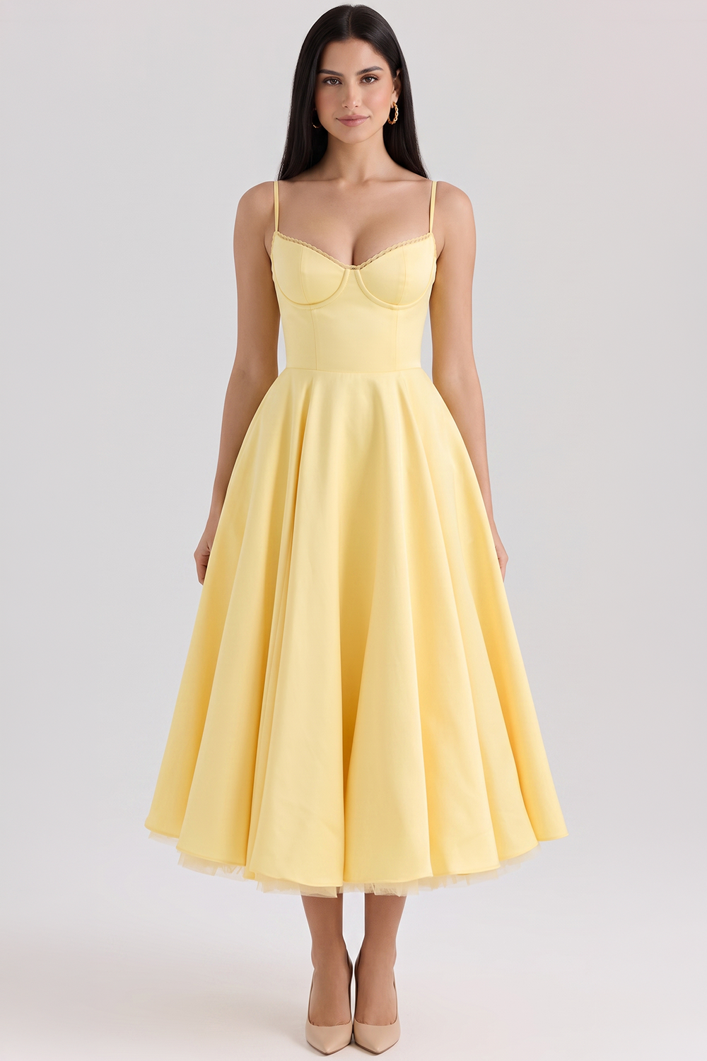 Cloe Midi Dress – Double-Layer Design