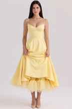 Cloe Midi Dress – Double-Layer Design
