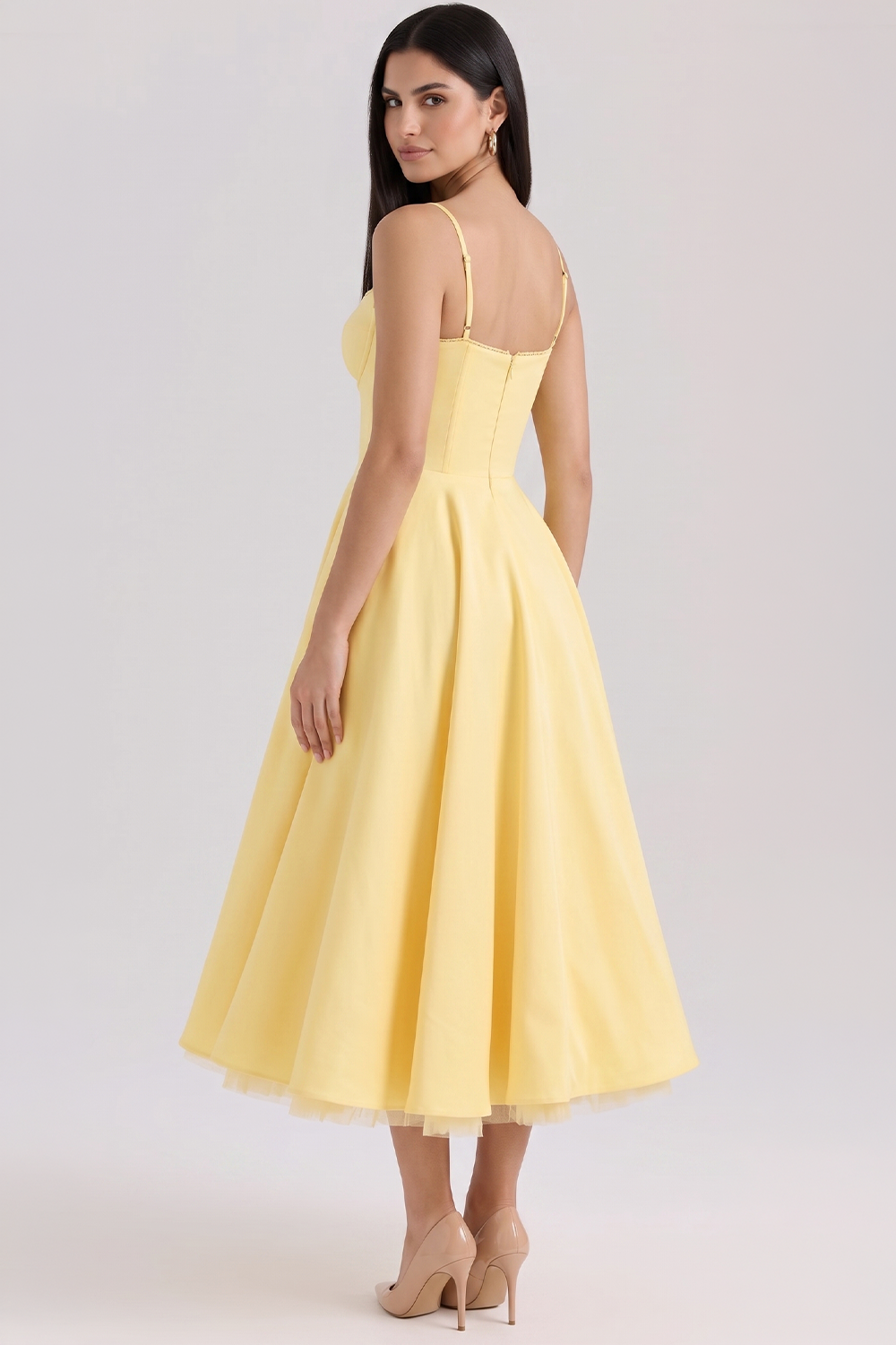 Cloe Midi Dress – Double-Layer Design