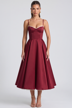 Cloe Midi Dress – Double-Layer Design
