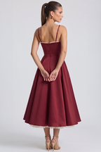 Cloe Midi Dress – Double-Layer Design