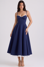 Cloe Midi Dress – Double-Layer Design
