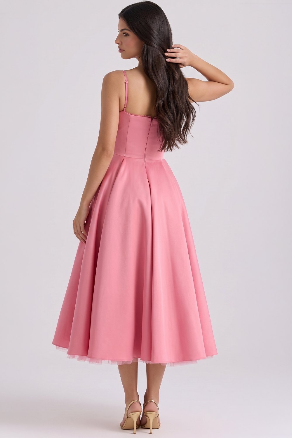 Cloe Midi Dress – Double-Layer Design