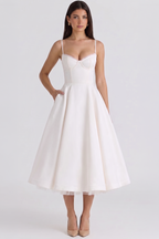 Cloe Midi Dress – Double-Layer Design