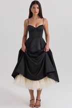 Cloe Midi Dress – Double-Layer Design