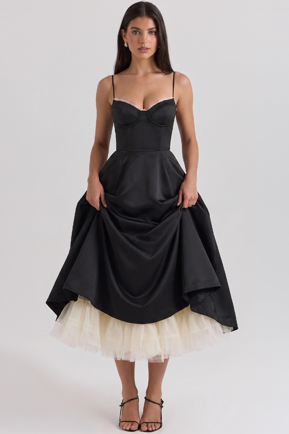 Cloe Midi Dress – Double-Layer Design