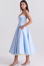 Cloe Midi Dress – Double-Layer Design