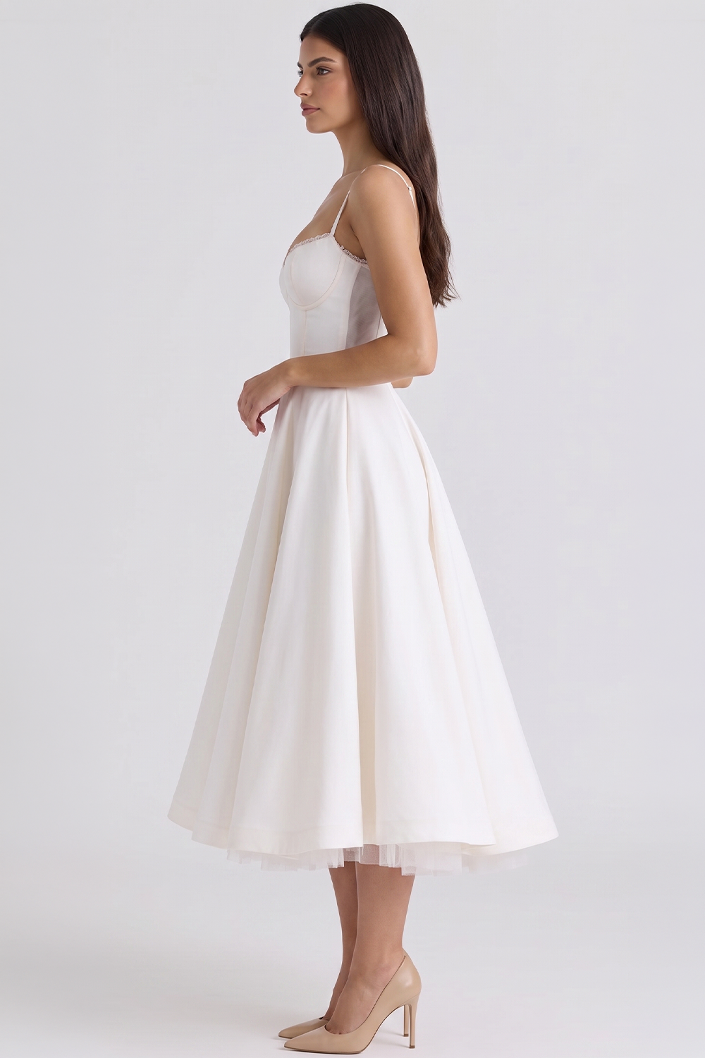 Cloe Midi Dress – Double-Layer Design