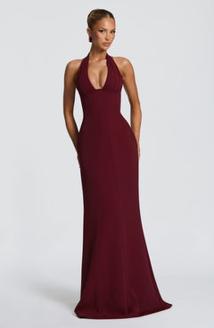 Adora Maxi Dress - Cherry Lacquer