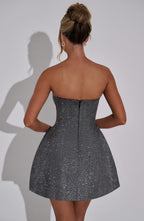 Alice Mini Dress - Grey Sparkle