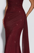 Ashika Maxi Dress - Wine Sparkle