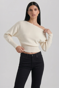 Off-Shoulder Long-Sleeve Blouse