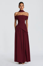 Delilah Maxi Dress - Cherry Lacquer