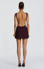 Edna Mini Skirt - Plum