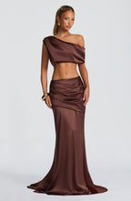 Edwina Top - Plum Brown