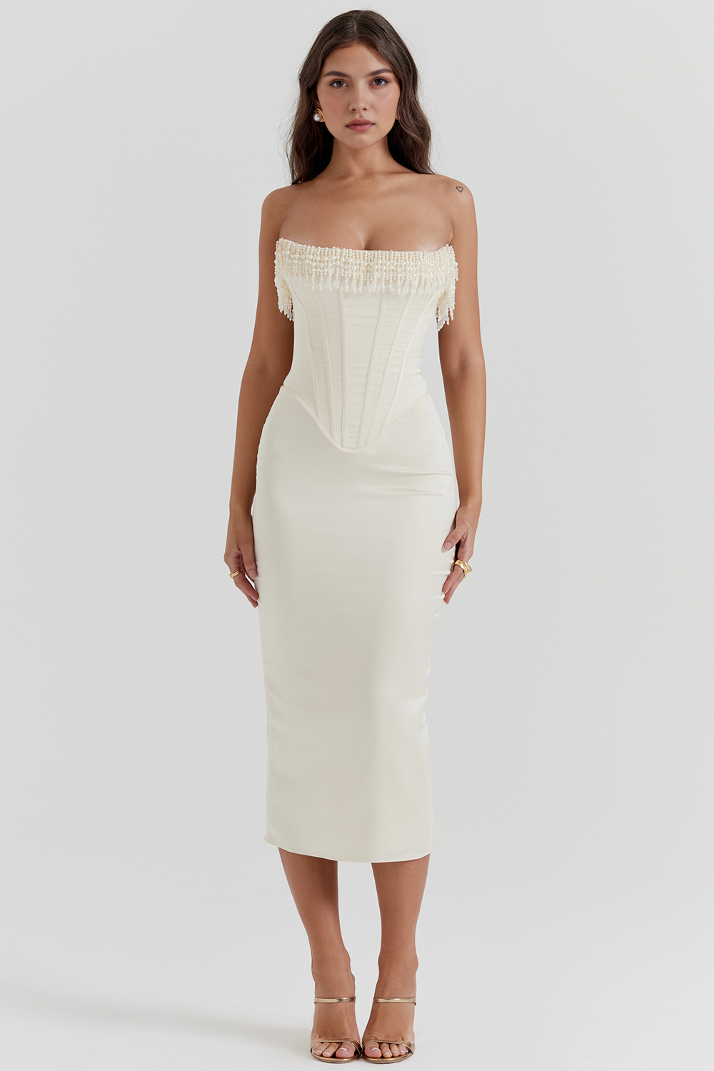 Luize Corset Set in White