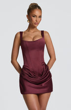 Imogen Mini Dress - Cherry Lacquer