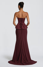 Kaia Maxi Skirt - Cherry Lacquer
