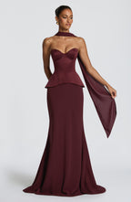 Kaia Maxi Skirt - Cherry Lacquer