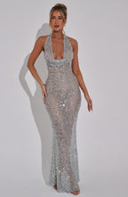 Lorena Maxi Dress - Silver
