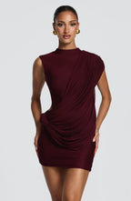 Mireya Mini Dress - Cherry Lacquer