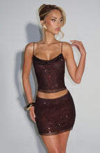 Nora Top - Plum Brown