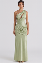 Bianca One-Shoulder Bustier Maxi Dress