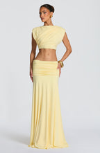 Paige Maxi Skirt - Lemon