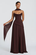 Patricia Maxi Dress - Plum Brown