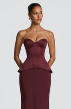 Ravenna Corset - Cherry Lacquer