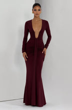 Tara Maxi Dress - Cherry Lacquer