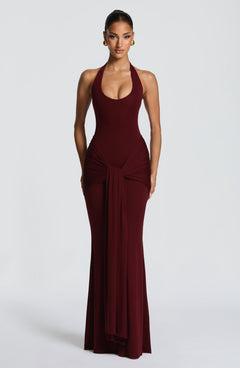 Veneda Maxi Dress - Cherry Lacquer