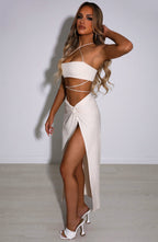 Vivianna Maxi Skirt - Beige