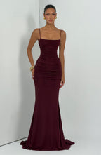 Zaria Gown - Cherry Lacquer