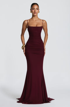 Zaria Gown - Cherry Lacquer